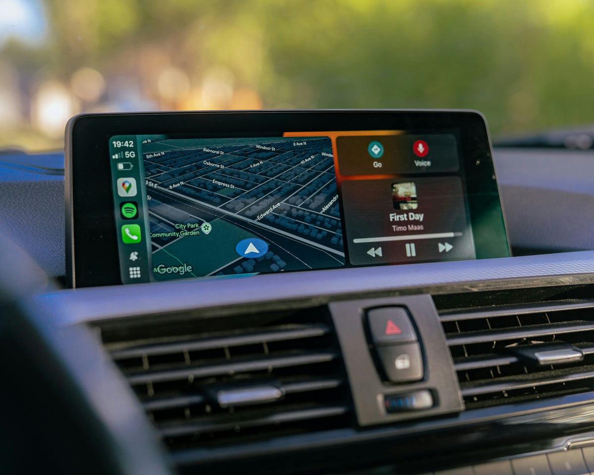 BMW carplay scherm met touchscreen