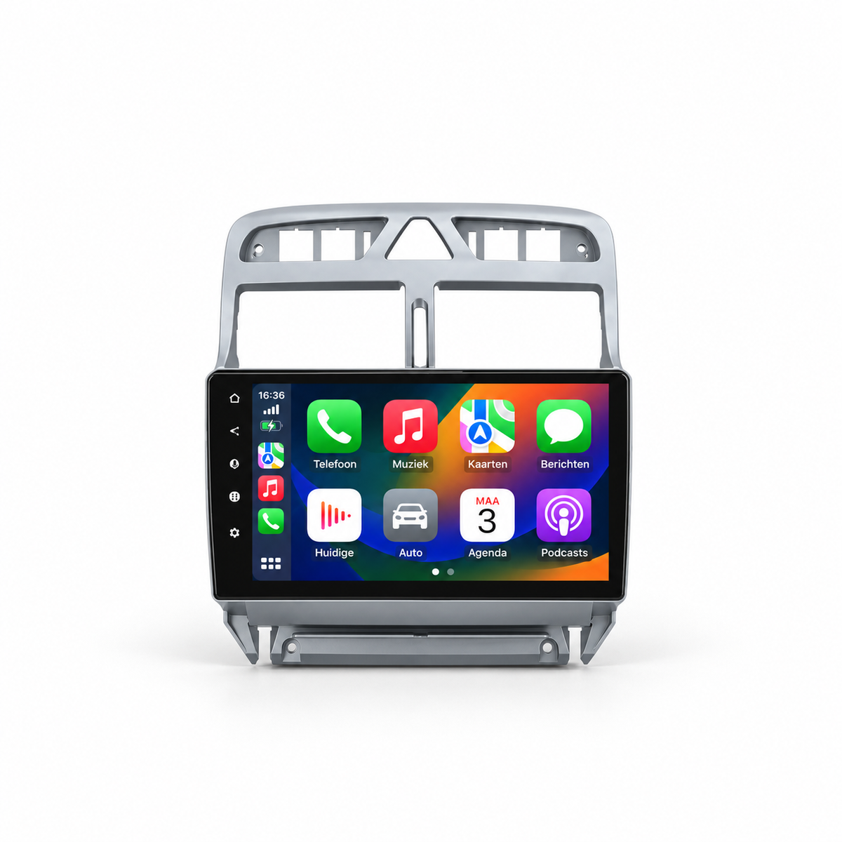 Peugeot 307 / 307 SW – studio productfoto met Nederlands CarPlay