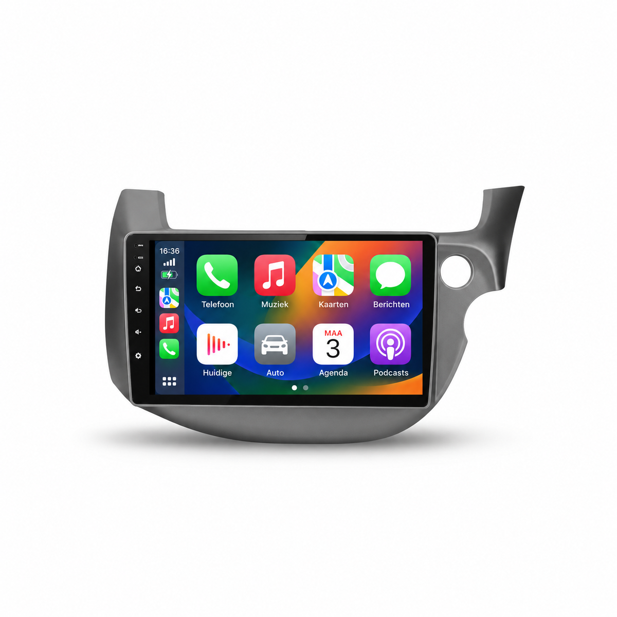 Honda Jazz GE – studio productfoto met Nederlands CarPlay