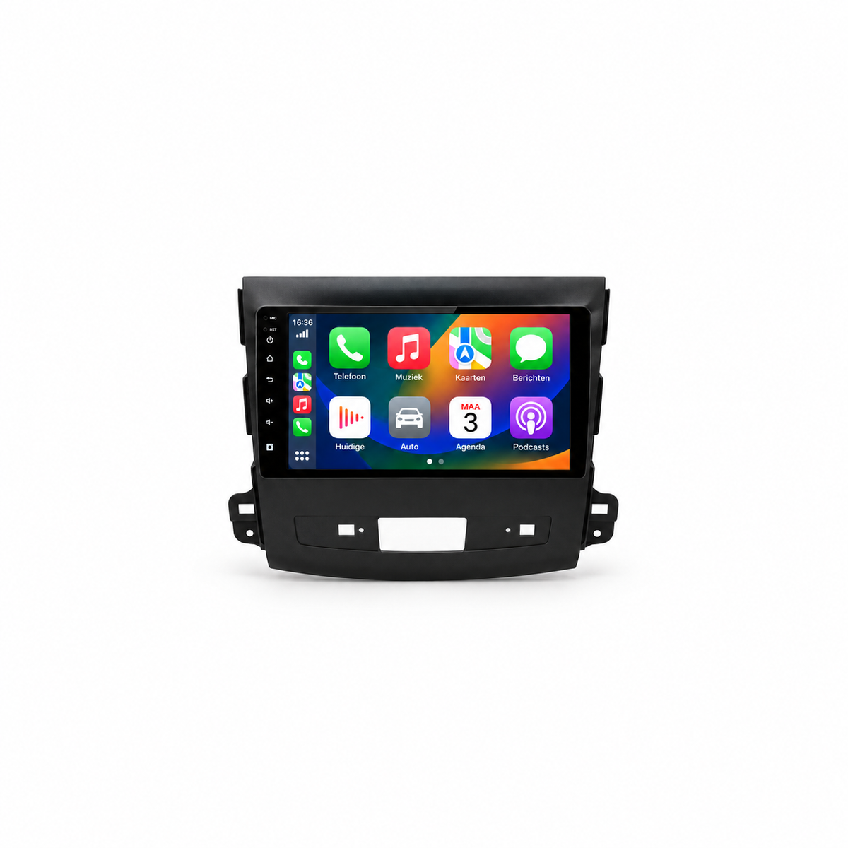 Mitsubishi Outlander II – studio productfoto met Nederlands CarPlay
